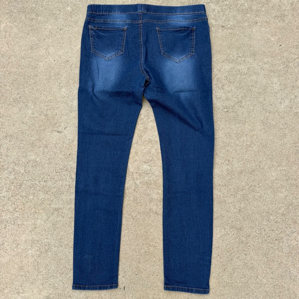 No Boundaries Jeggings Women XL Blue Dark Wash Pull On Stretch Casual Jeans - Picture 3 of 14